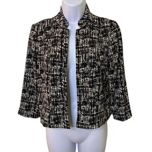 Jessica Howard Textured Black and White Blazer